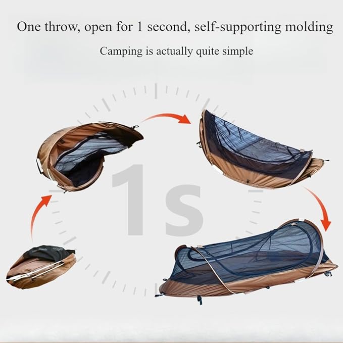 Waterproof Ultralight Backpacking bivy Tent | Freestanding 1-Person Tents for Camping/bivy/Hiking |pop up Tent Mosquito-Proof Outdoor Shelter