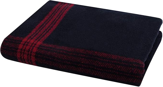 Rothco Striped Outdoor Wool Blanket – Heavyweight Warm and Comfortable Emergency Cover