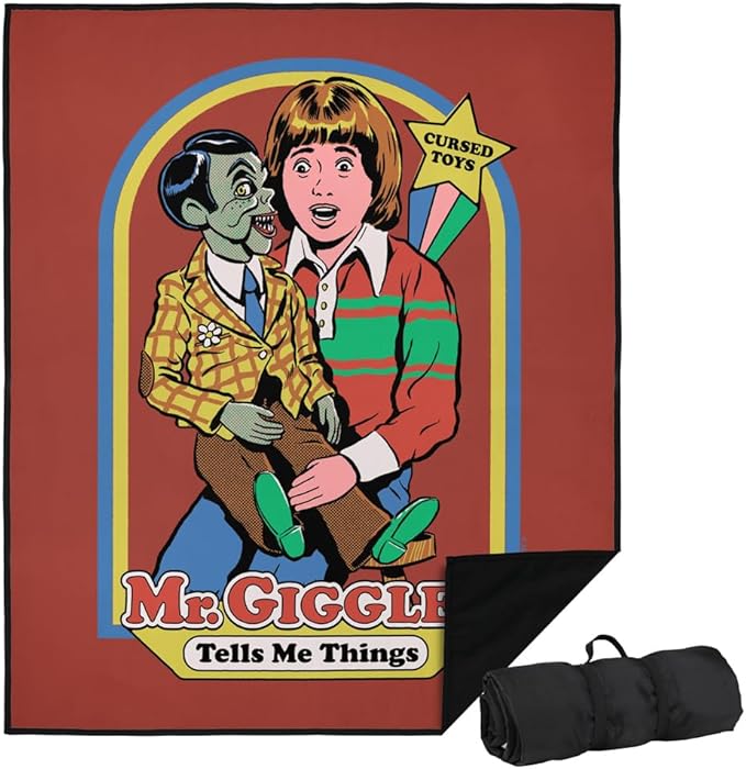 LOGOVISION Steven Rhodes Mr. Giggles Outdoor Blanket for Picnic Beach Camping Park Tailgate 50x60