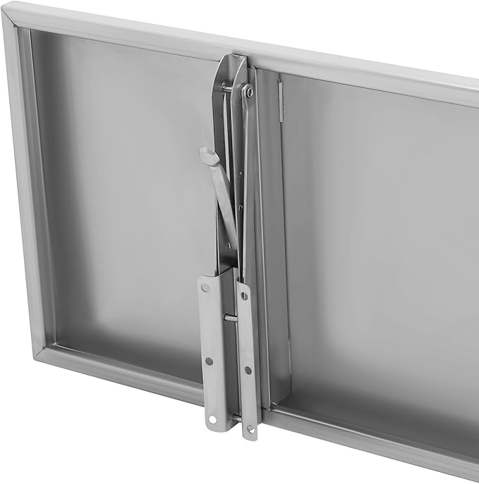 96 L x 12 W Folding Concession Shelf Wall Mount Folding Shelf Stainless Steel Folding Concession Shelf Drop Down Serving Window Concession Food Serving Shelf for Food Truck Food Trailer