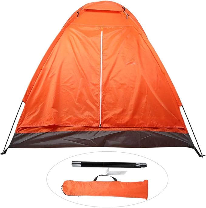Outdoor Tent Double Person Single Layer Lightweight Portable Waterproof Camping Tent for Hiking Beach Picnic Oxford Cloth 200x150x110cm