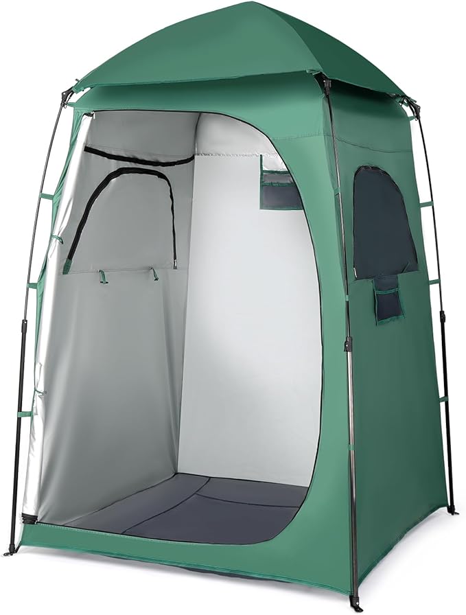VINGLI 6.8FT Shower Tent Large Instant Pop Up Shelter with Mesh Floor &amp Carrying Bag Privacy Changing Room Tent for Toilet Camping Dressing Lightweight &amp Sturdy Easy Set Up