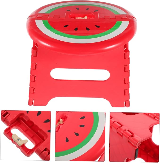 SUPVOX Portable Outdoor Folding Stool for Boy Girl Lightweight Plastic Stool for Fishing Camping and Travel Sturdy and Compact Design for Home and Garden Use