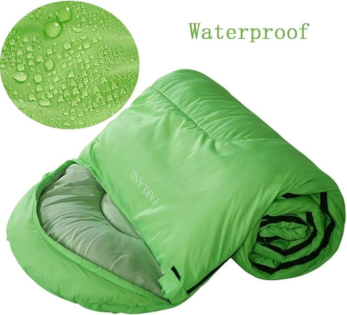 FARLAND Sleeping Bags 30℉ for Adults Teens Kids with Compression Sack Portable and Lightweight for 3-4 Season Camping HikingWaterproof Backpacking and Outdoors