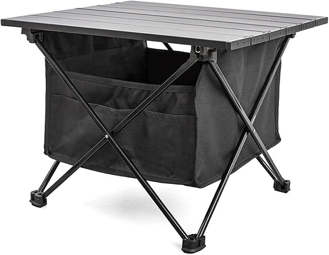 Camp Table Outdoor Portable Folding Table Ultra-Light Aluminum Alloy Mini Egg Roll Table with Storage Bag for Camping Hiking BBQ Picnic
