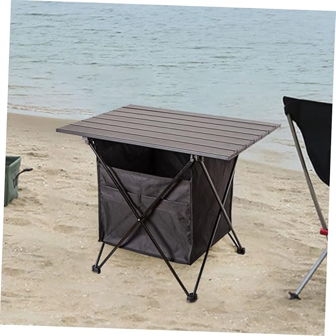 Aluminum Alloy Portable Folding Table Beach Camping Multi-Functional Desk Oxford Easy to Carry Store