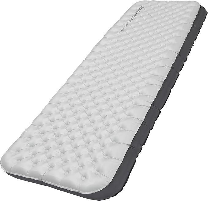 Naturehike 20oz Ultralight Sleeping Pad with Sidewalls Insulated Inflatable Sleeping Pad 6.5R Lightweight Sleeping Mat for Camping Hiking Backpacking 10cm Thickened