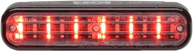 Whelen Ion Series Super-Led Emergency Lighthead - Red Warning Light for Police &amp Emergency Vehicles - Ultra Bright Professional-Grade - Durable Hard-Coated Lens - 25 Flash Patterns
