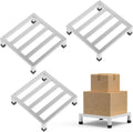 Dunnage Rack 13.8 L x13.8 W x4.09 H3 Pack Stainless Steel Dunnage Rack 1000+ Pound CapacityAssembly-Free Commercial Food Floor Stand for Storage in Restaurants Kitchens Shop Garages