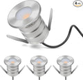 Low Voltage LED Inground Well Light 4-Packs 3W 3000K Warm White IP67 Waterproof Aluminum Buried Underground Lights for Outdoor Landscape Lighting Deck Yard Pool 12V-24V DC AC12V (4-Pack)