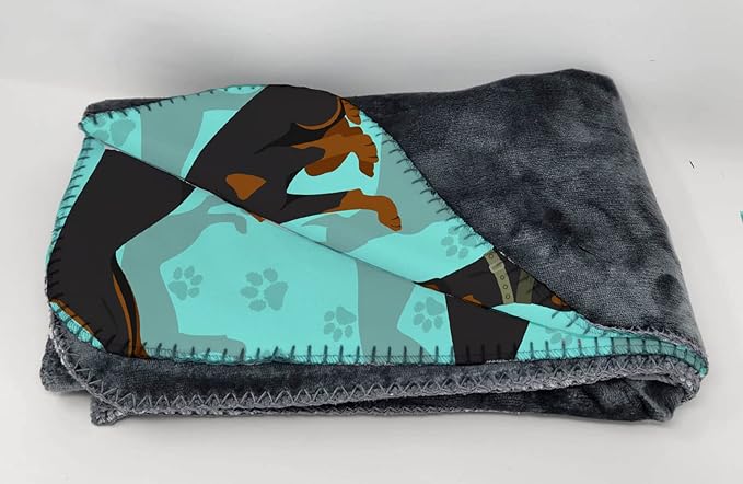 Caroline's Treasures MLM1021TBLT Doberman Pinscher Soft Travel Blanket with Bag Airplane Blanket Indoor Outdoor Camping Blanket for Traveling Picnics Beach Trips Concerts