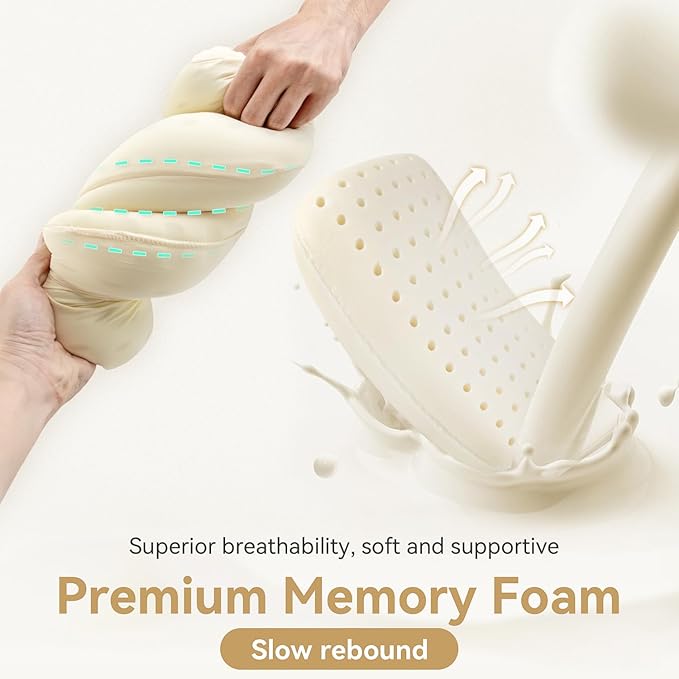 HIKEMAN Camping Memory Foam Pillow - Ultralight Travel Backpacking Ergonomic Pillow with Removable CoverNeck Lumbar Support for Outdoor CampSportHikingBackpacking Sleep (Grey)