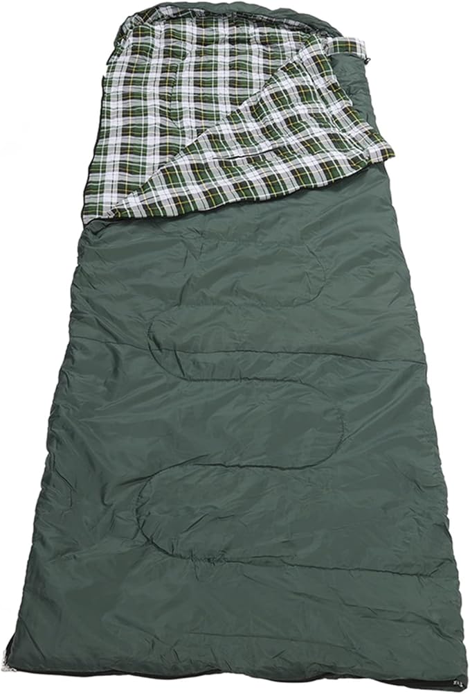 Double Sleeping Bag for Camping &amp Hiking | Thickened Flannel Lining &amp Hollow Cotton Fill | Portable Envelope Design for Outdoor/Travel/Home Use | 0°C Comfort Rating