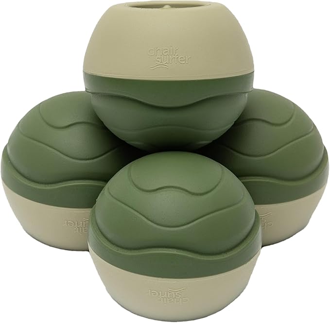 Stabilizing Rubber Ball Feet for Helinox Camping Chair - Durable Outdoor Chair Leg Cap Help Stability on Rugged and Uneven Surfaces (Olive &amp Khaki 55mm)