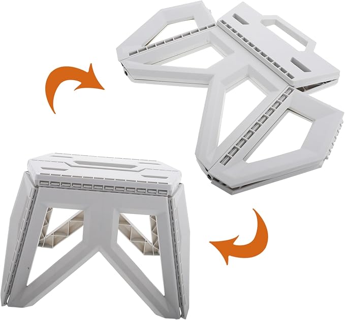 Ciieeo Foldable Stool Compact Garden Chair Stable Legs for Camping Hiking and Travel