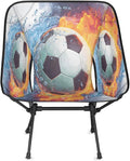 Ice Fire Collision Soccer Camping Chair Folding Backpacking Chair Portable Lightweight Outdoor Chairs with Side Pockets for Hiking Beach Picnic