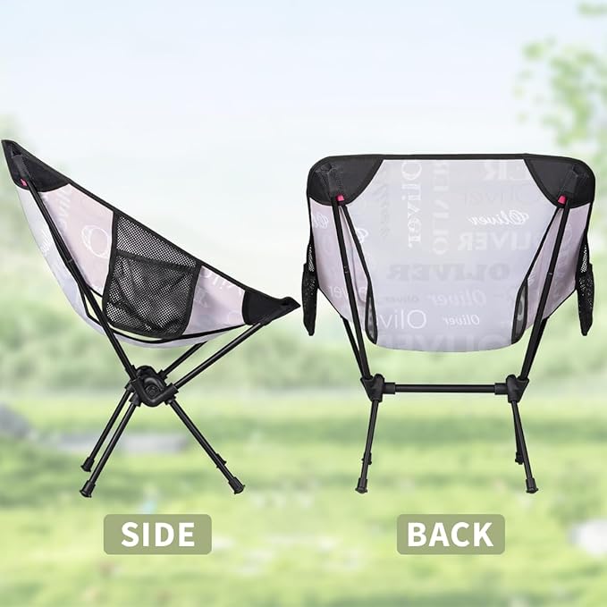 Custom Camping Chair Personalized Outdoor Foldable Chair with Name Lightweight Waterproof Backpacking Chair for Beach Hiking Motorcycle Travel