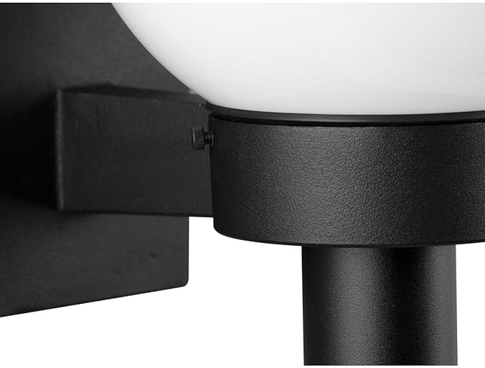 Progress Lighting Acrylic Globe 1-Light Shatter-Resistant Acrylic Shade Modern Outdoor Wall Lantern Light Outdoor P5626-60 Matte Black