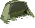 REDCAMP 1 Person Camping Cot Tent for Adults Waterproof Elevated Tent with Cot for Trip Picnic Army Green 75x28x48