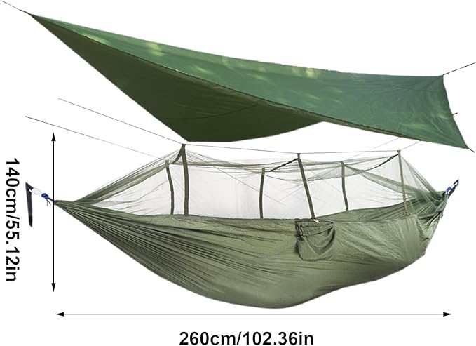 Camping Hammock Net | Keeps Out Fly NetNetting Waterproof Protective Mesh for Backpacking Backyard Garden Hiking Travel Fishing Patio Outdoor Outside