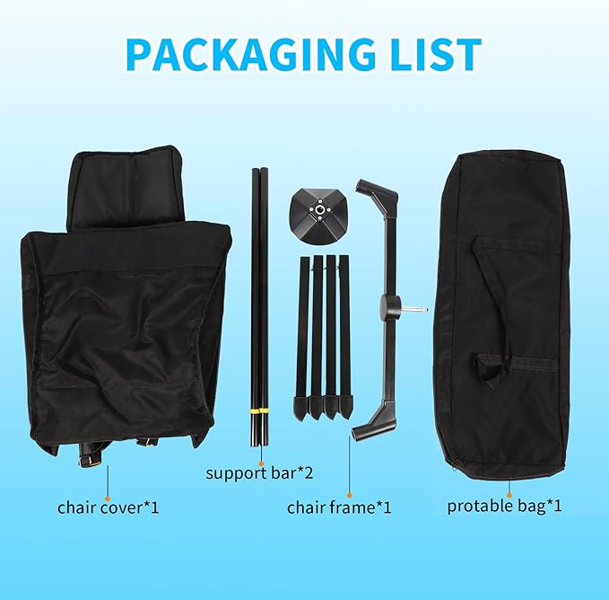 FAHKNS Hammock Camping Chair 360° Swivel Chair with Adjustable Backrest Foldable and Lightweight Chair Used for Office Work Picnic Hiking Portable Bag