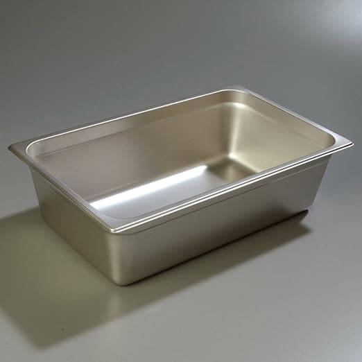 Carlisle DuraPan Steam Table Pan full-size 22 qt. 6 deep reinforced corners stackable anti-jam dishwasher safe 24 gauge 18/8 stainless steel NSF 607006