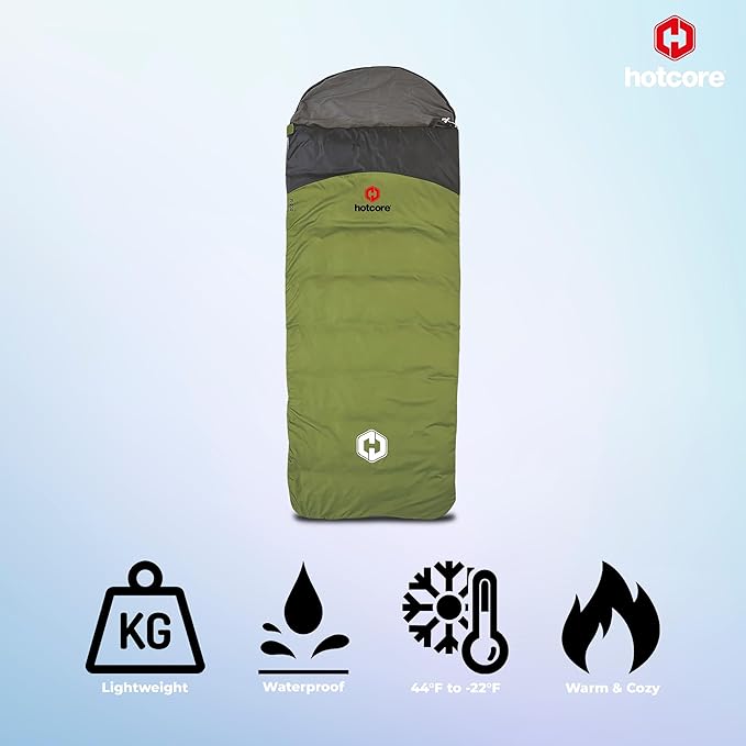R Series Sleeping Bag Lightweight Compact 90 x 34 - Multi Season Temperature Rating of 44°F to -22°F (7°C to -30°C) Between 3 Models