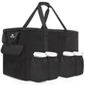 MATEIN Insulated Food Delivery Bag XXXL Thermal Catering Bag for Hot &amp Cold Food Water-Resistant Foldable Pizza Delivery Carriers for Transport with 4 Cup Holders &amp Reinforced Bottom Black