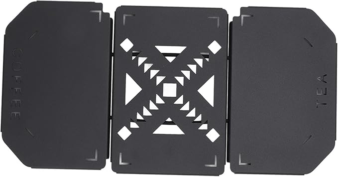 Aluminium Alloy Folding Table Top for Stanley Lunch Box Portable Coffee Station Camping Table Board with Elegant Hollow Pattern Ideal for Outdoor Coffee Enthusiasts