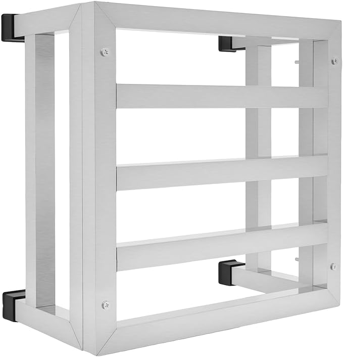 3 Pack Dunnage Rack 13.8''Lx 13.8''W x 7.8H Stainless Steel Dunnage Racks 1100 lbs Capacity Each Food Service Storage Racks Floor Rack for Warehouse Cooler Restaurant Kitchen &amp Garage