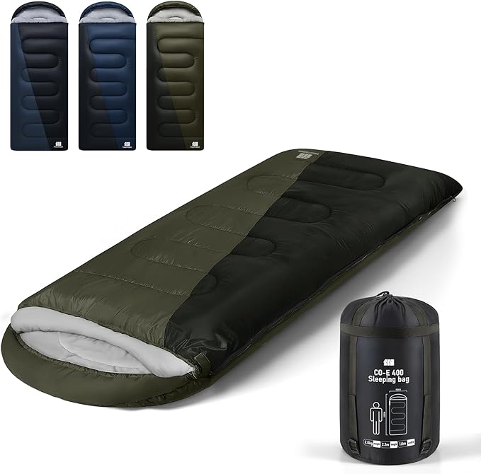 XXL Winter Sleeping Bags for Adults Cold WeatherCamping Sleeping Bag for Kids with Compression Sack4 Season Camping Essentials Gear for HikingTravelingOutdoorBackpackingClimbing