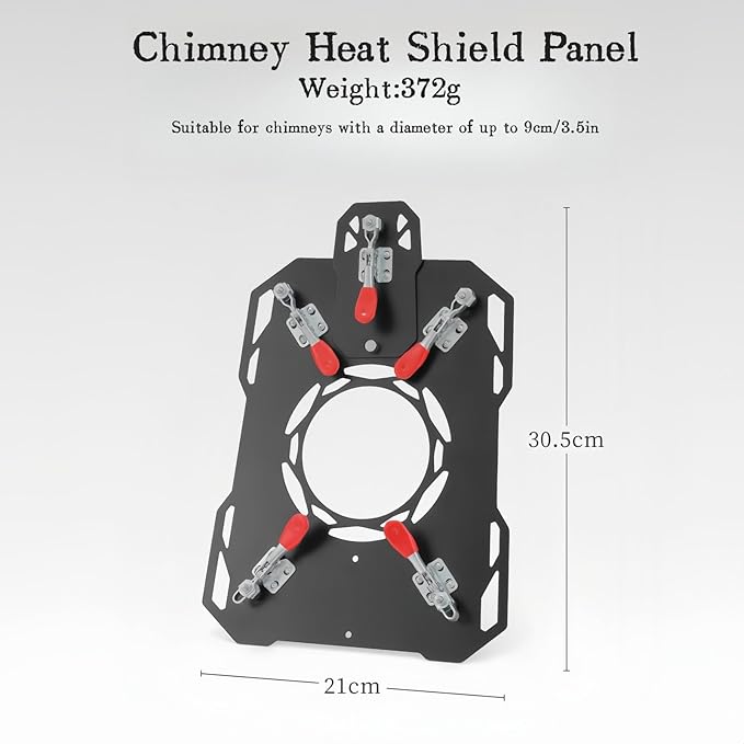 Fay Bless DIY Hot Tent Stove Jack Aluminum Clip-On Stove Jack with 3.4 Chimney Hole for Canvas Tent Bell TentYurt Tent Fireproof Tent Protector for Winter Camping