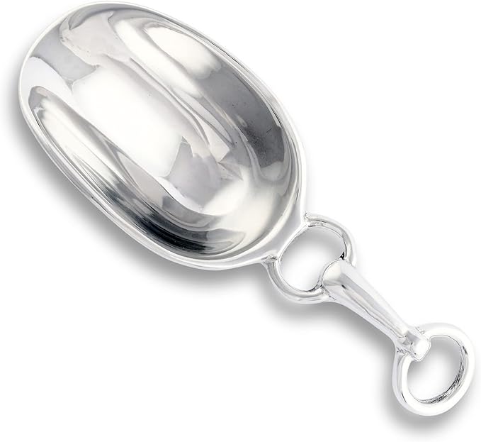 Arthur Court Equestrian Bit Handle Bar Ice Scoop Dry Goods Scoop - Sand Casted and Hand Polished Aluminum 8 inch Long