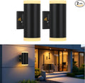 Dusk to Dawn Outdoor Lighting ZUUKOLE Waterproof Exterior Wall Lantern Anti-Rust Aluminum Wall Mount Lighting Cylinder Design – Up Down Lights Outdoor for Porch Patio or Garage 2 Pack