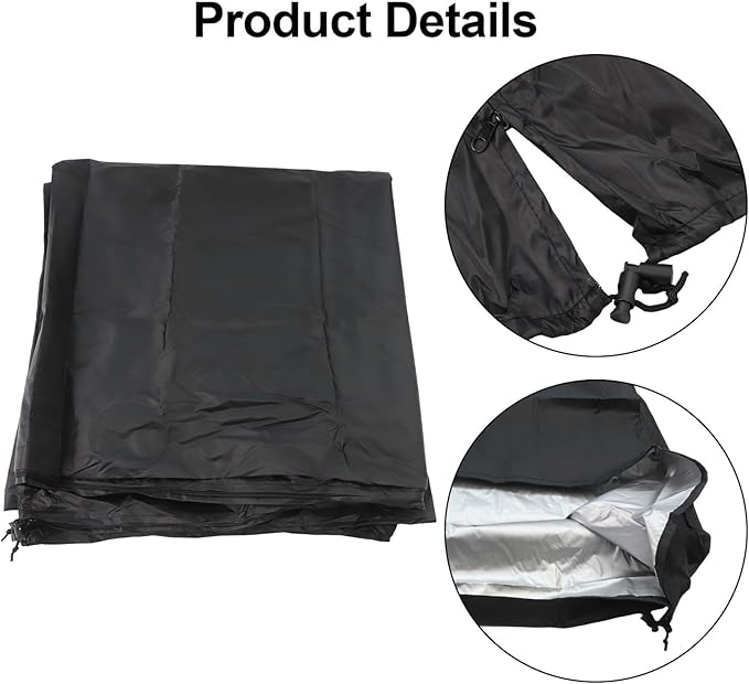 Transparent PVC Mesh Storage Cover for 48x18x72 Inch Racks Water Resistant Shelving Unit Protector with 3-Way Zipper See-Through Design for Outdoor Storage Rack Black