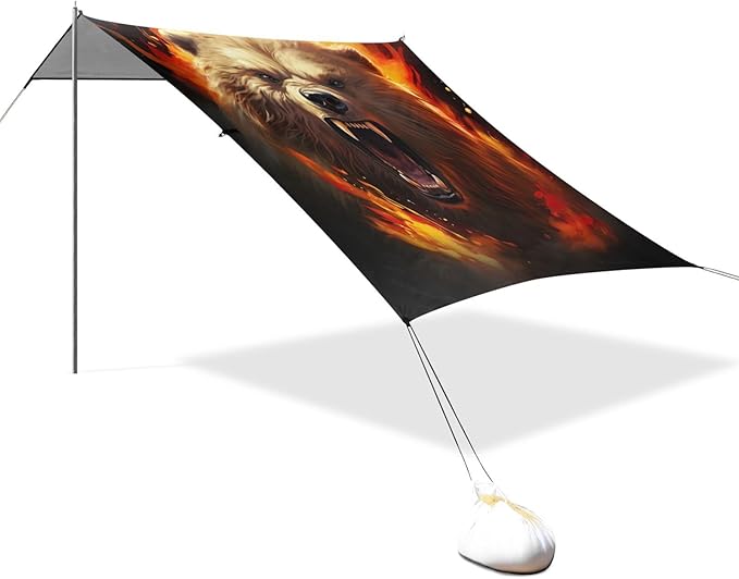 Flame BearCamping Sun Shelters 9.2 x 10.5 FT Beach Canopy Tent Sun Shade with Carrying Bag for Camping Trips Fishing Backyard Fun or Picnics 21340565