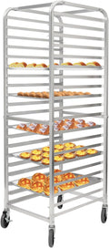 PERFERATE 20 Tier Bun Pan Rack Bakery Racks with Brake Wheels Commercial Aluminum Sheet Pan Rack Bread Cooling Sheet Pan Rack Speed Racks for Kitchen 26 L × 20.5 W × 69 H