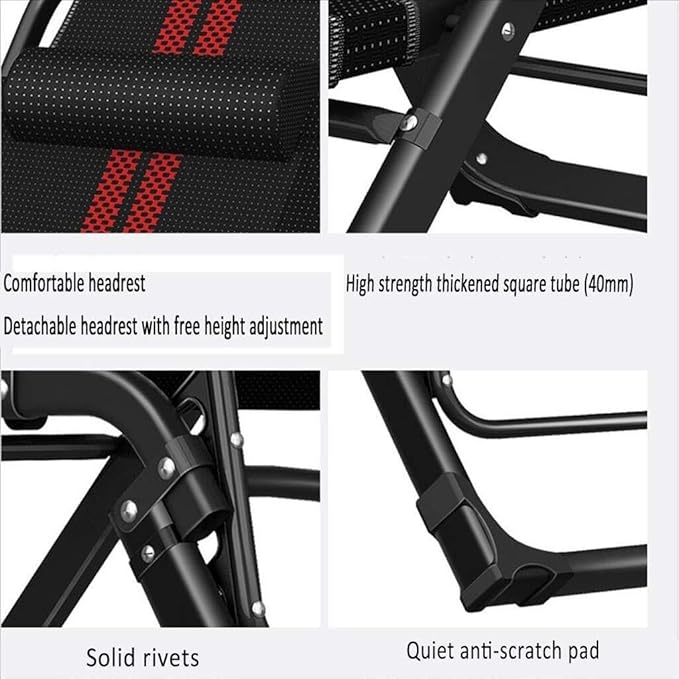 Adjustable Folding Sun Lounger Chair Multi-Function Recliner for Outdoor Beach Camping Office with Massage Armrests 200kg Capacity Portable Lounge Chair