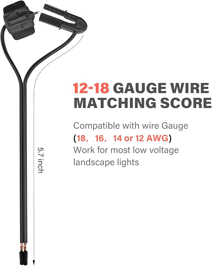 Low Voltage Cable Connector (12 PCS) Fast Lock Twist 12-18 Gauge Wire Connectors for Outdoor Landscape Lighting Spotlights Floodlight Pathway Lights