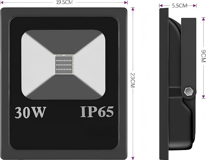 WS2811 Pixel Flood Lights RGB Outdoor Spotlight 30W Smart Flood Lights RGB addressable Pixel floodlight DC12-24V Input IP65X-Connect for Outdoor Decorative/Garden/Stage Lighting