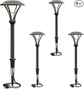 GOODSMANN Low Voltage Path Lights Landscape Lighting 1 Watt LED 60 Lumens Flood Lights with Metal Stake for Garden Yard Patio Area Outdoor Lighting (4 Pack) 9920-2104-04