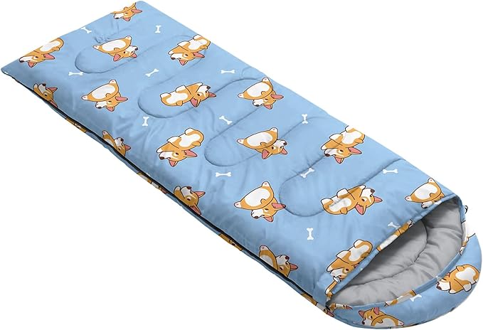 Kids Sleeping Bag for Boys Girls3D Basketball Print-Lightweight Warm Portable Outdoor Indoor-Waterproof Cold Weather Resistant Sleeping Bag for Camping Hiking