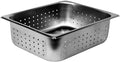 TrueCraftware-Half Size 4 Deep Perforated Stainless Steel Anti-Jamming Steam Pan 24 Gauge- Chafing Food Pan Anti-Jam Steam Table Hotel Pans for Restaurant Family Events Personal Catering Use