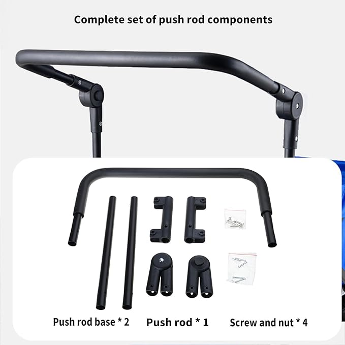 Camping Gear Folding Cart Push Handle Extendable Holder Extendable Holder Easy to Use for Wagons Cart Beach Shopping Cart