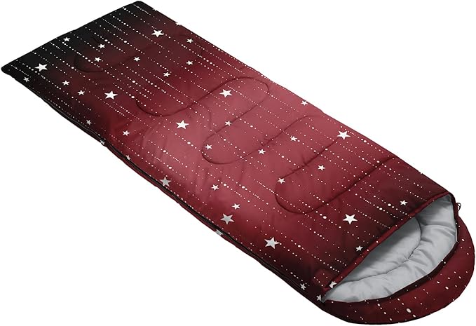 QOOMO Camping Sleeping Bags3 Season Warm &amp Cool WeatherLightweightWaterproof Sleeping Bags for Adults &amp KidsTravelingand OutdoorsCamping Gear Equipment