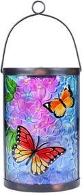 MUMTOP Hanging Solar Lantern Outdoor Waterproof LED Solar Lights Butterfly Decorative Solar Lanterns Tabletop Lamp for Outdoor Patio Garden Yard Decor