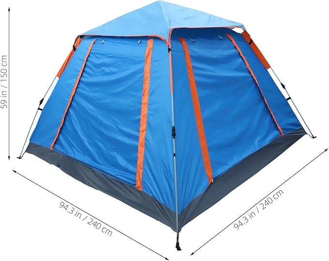 POPETPOP 1Set Outdoor Automatic Folding Camping Tent Person Family Tent for Easy Setup Spacious Design Durable Oxford for Camping Trips