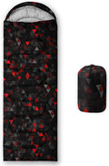 Sleeping Bags for Adults and Kids3D Printing Camping Sleeping Bag for Girls Boys Lightweight Waterproof Cold/Warm 3-SeasonOutdoor Travel with Compression Bags