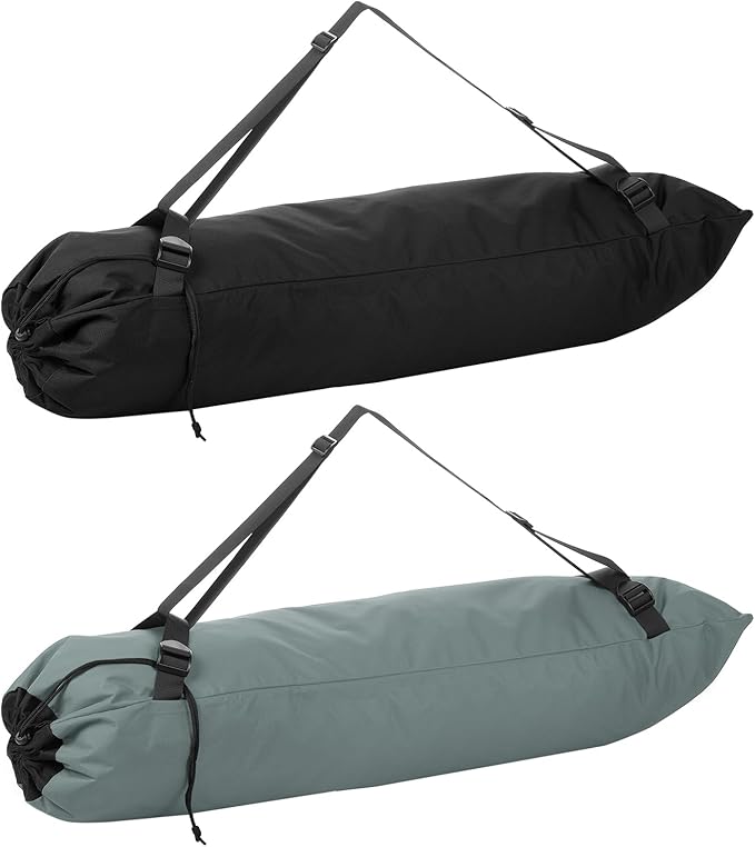 PATIKIL Foldable Camp Chair Replacement Bag 2 Pcs Camping Chairs Folding Chair Carry Bag with Adjustable Shoulder Strap for Outdoor Camping Fishing Storage Gray Black