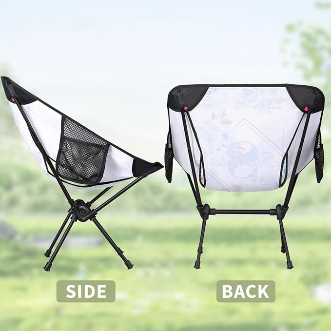 Camping Chair Personalized Backpacking Chair Lightweight Portable Folding Customized Name Chairs for Beach Sport Hiking (Light Blue)